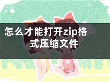 怎么才能打开zip格式压缩文件