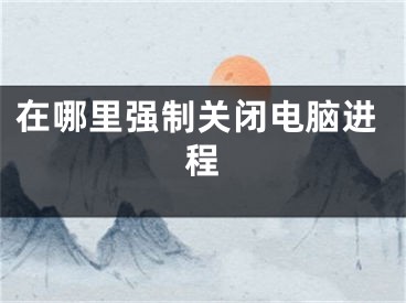 在哪里强制关闭电脑进程