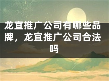 龙宜推广公司有哪些品牌，龙宜推广公司合法吗