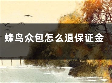 蜂鸟众包怎么退保证金