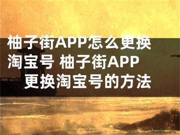 柚子街APP怎么更换淘宝号 柚子街APP更换淘宝号的方法