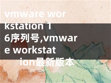 vmware workstation 16序列号,vmware workstation最新版本