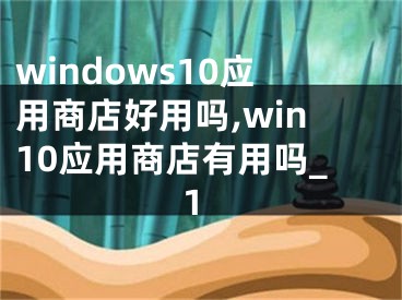 windows10应用商店好用吗,win10应用商店有用吗_1