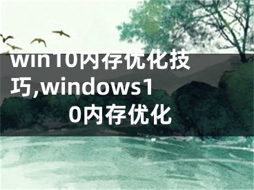 win10内存优化技巧,windows10内存优化
