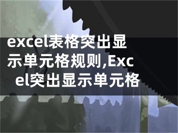 excel表格突出显示单元格规则,Excel突出显示单元格