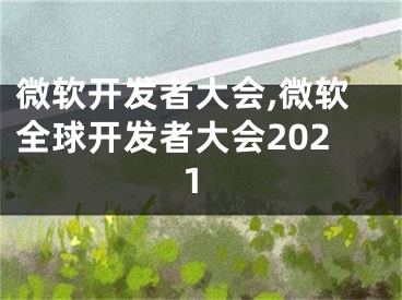 微软开发者大会,微软全球开发者大会2021