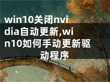 win10关闭nvidia自动更新,win10如何手动更新驱动程序