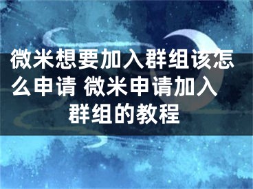 微米想要加入群组该怎么申请 微米申请加入群组的教程