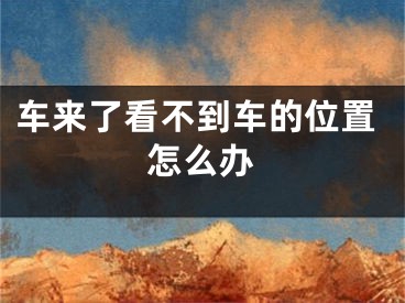 车来了看不到车的位置怎么办