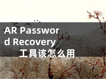 Advanced RAR Password Recovery工具该怎么用 