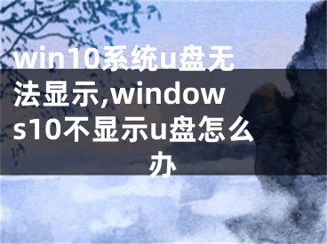 win10系统u盘无法显示,windows10不显示u盘怎么办