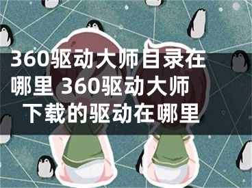 360驱动大师目录在哪里 360驱动大师下载的驱动在哪里 