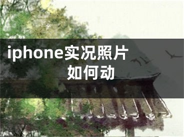 iphone实况照片如何动