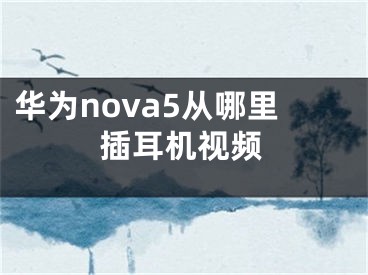 华为nova5从哪里插耳机视频