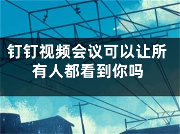 钉钉视频会议可以让所有人都看到你吗