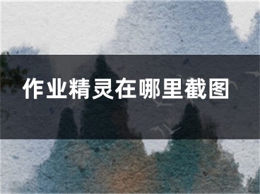 作业精灵在哪里截图