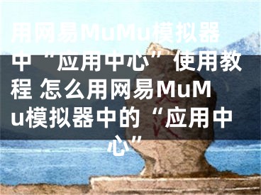 用网易MuMu模拟器中“应用中心”使用教程 怎么用网易MuMu模拟器中的“应用中心”