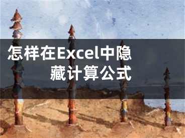 怎样在Excel中隐藏计算公式