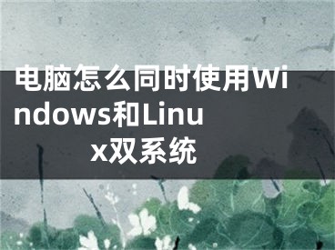 电脑怎么同时使用Windows和Linux双系统 