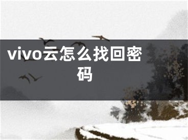 vivo云怎么找回密码 