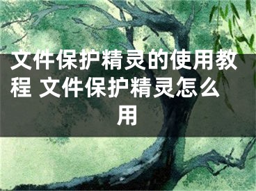 文件保护精灵的使用教程 文件保护精灵怎么用