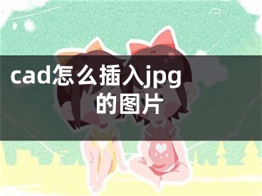 cad怎么插入jpg的图片