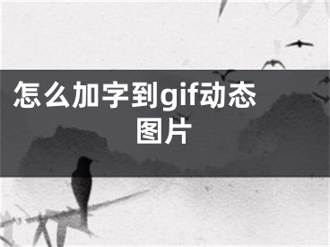 怎么加字到gif动态图片