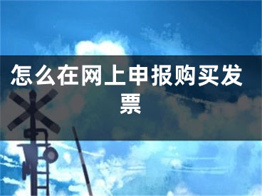 怎么在网上申报购买发票