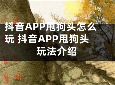 抖音APP甩狗头怎么玩 抖音APP甩狗头玩法介绍