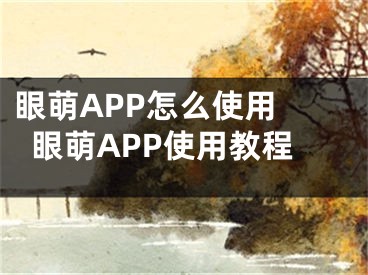 眼萌APP怎么使用 眼萌APP使用教程