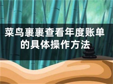 菜鸟裹裹查看年度账单的具体操作方法