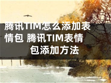 腾讯TIM怎么添加表情包 腾讯TIM表情包添加方法