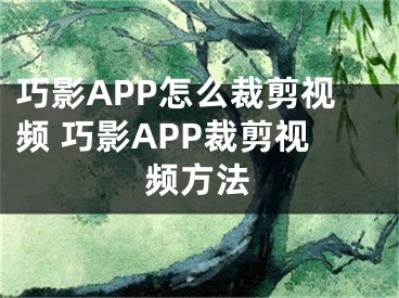 巧影APP怎么裁剪视频 巧影APP裁剪视频方法