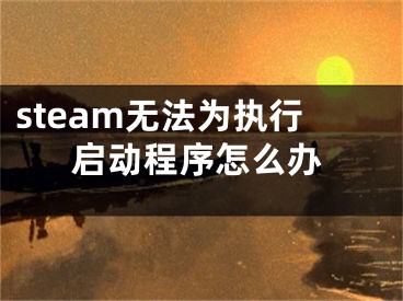 steam无法为执行启动程序怎么办