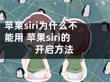 苹果siri为什么不能用 苹果siri的开启方法