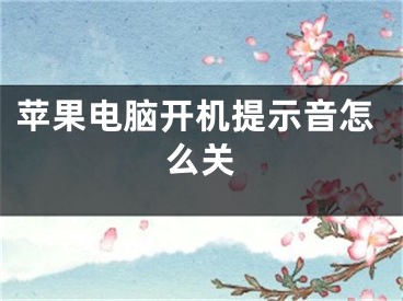 苹果电脑开机提示音怎么关