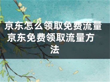 京东怎么领取免费流量 京东免费领取流量方法