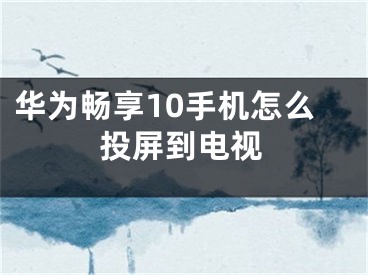 华为畅享10手机怎么投屏到电视