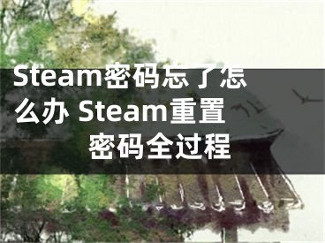 Steam密码忘了怎么办 Steam重置密码全过程