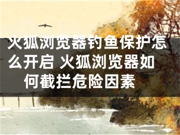 火狐浏览器钓鱼保护怎么开启 火狐浏览器如何截拦危险因素 