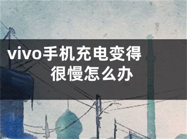 vivo手机充电变得很慢怎么办