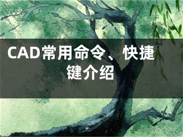 CAD常用命令、快捷键介绍