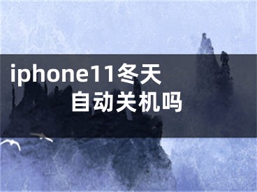 iphone11冬天自动关机吗