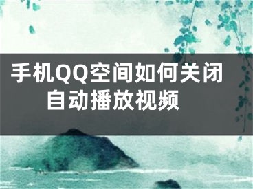 手机QQ空间如何关闭自动播放视频 