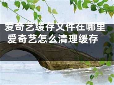 爱奇艺缓存文件在哪里 爱奇艺怎么清理缓存 