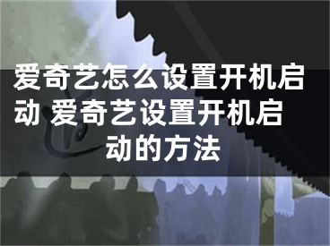 爱奇艺怎么设置开机启动 爱奇艺设置开机启动的方法