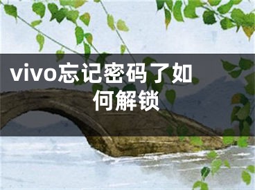 vivo忘记密码了如何解锁
