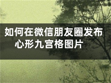 如何在微信朋友圈发布心形九宫格图片 