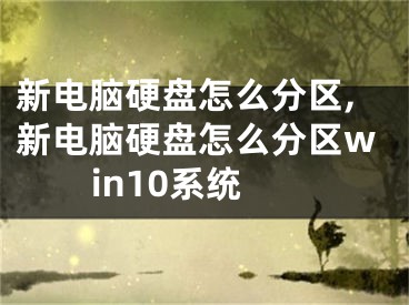 新电脑硬盘怎么分区,新电脑硬盘怎么分区win10系统