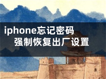 iphone忘记密码强制恢复出厂设置